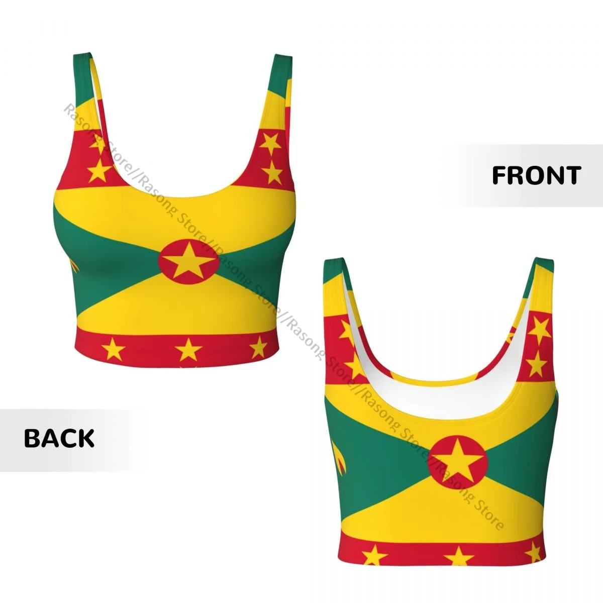 Sports Bra Women Running Yoga Clothes Vest Grenada Flag Gathering Fitness Vest