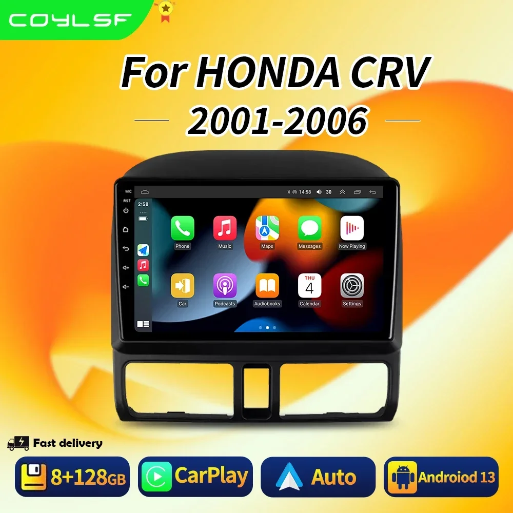 

2 Din Android 13 Car Radio for Honda CRV CR-V 2001 - 2006 Multimedia Player Stereo Wireless Carplay Auto 4G GPS DVD Head Unit