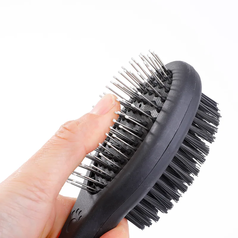 Pet Dog Needle Comb Durable Double-Sided Bathing Brush Plastic Massage Beauty Bristle Brush Floating Hair Remove Grooming Tools