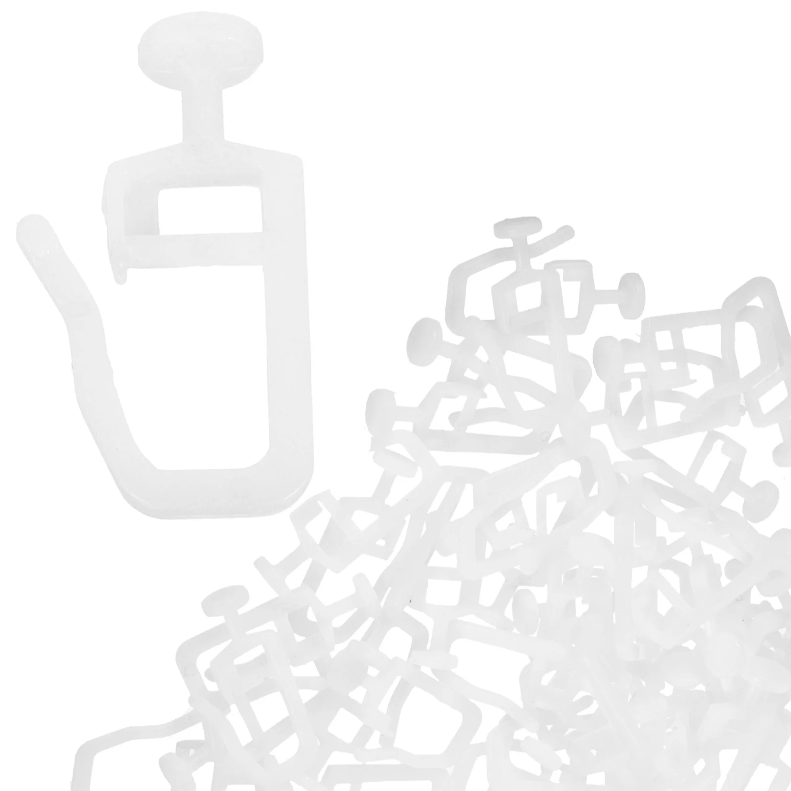 

50 Pcs Sliding Curtain Track Pulley for Cloth Glider Runner Adjustable Ceiling Hooks