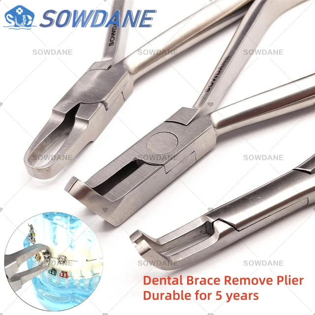 Szczypce do usuwania aparatów ortodontycznych, narzędzie do usuwania zamków ortodontycznych, szczypce z prostym końcem, instrument dentystyczny, pęseta do zamków ortodontycznych
