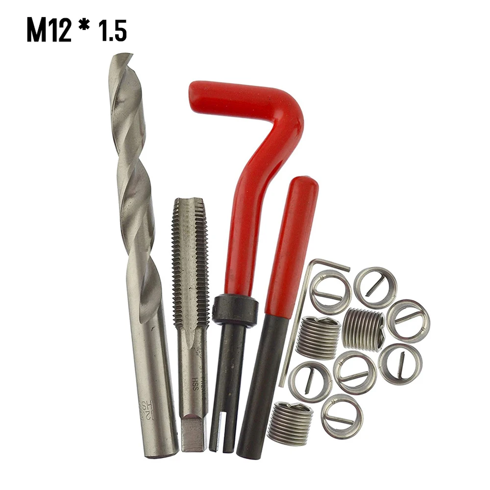 30 Stuks Metrische Draad Reparatie Invoegen Kit M5 M6 M8 M10 M12 M14 Helicoil Auto Pro Spoel Tool M6 * 1.0