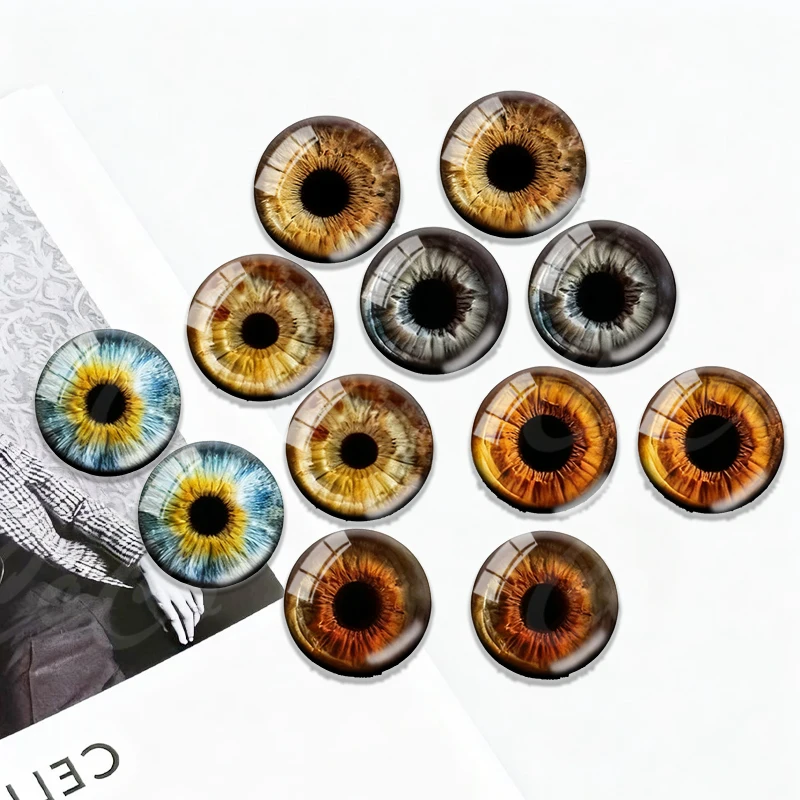 Puppe Augäpfel Glas Puppen Augen Lustige Zeit Edelstein Tier Augen 6 Paar 8/10/12/14/16/20/25mm Spielzeug Dinosaurier DIY Handwerk Puppe Zubehör – Detail 1