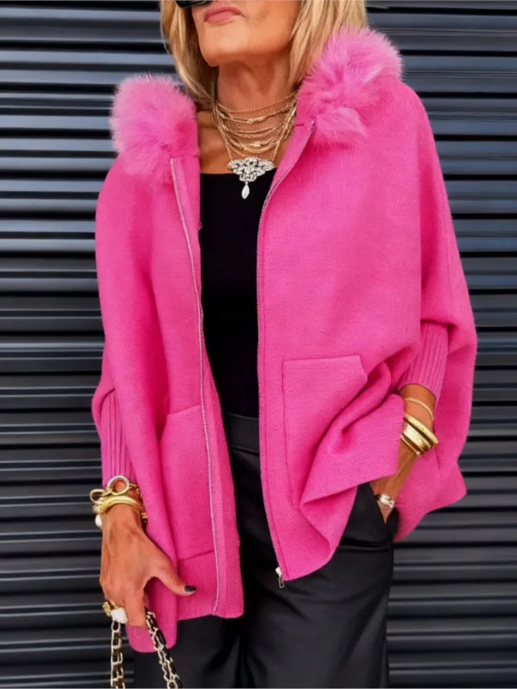 

Autumn Women's Fashion Casual Hooded Loose Jacket For Women New Fashion Elegant Office Holiday Solid Top Coats Womens Clothing