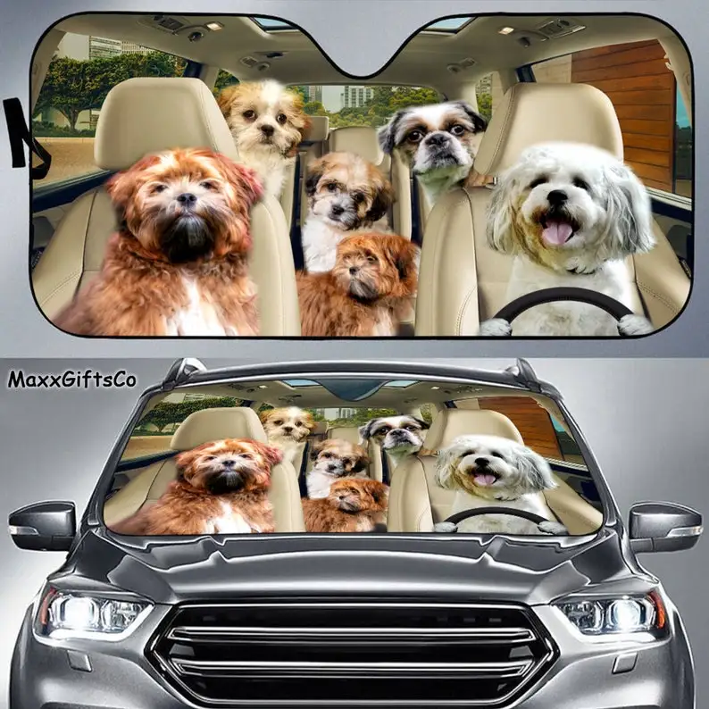 

Zuchon Car Sun Shade, Zuchon Windshield, Family Dogs Auto Sunshade, Dogs Car Accessories, Irish Terrier Lovers Gifts