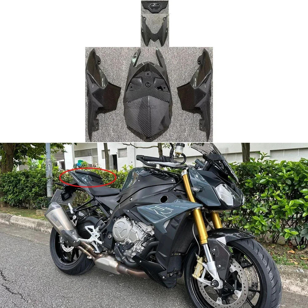 

New Motorcycle Carbon Fiber Printed ABS Injection Rear Tail Seat Side Pannel Cover Faring For BMW S1000R 2015 2016 2017 2018