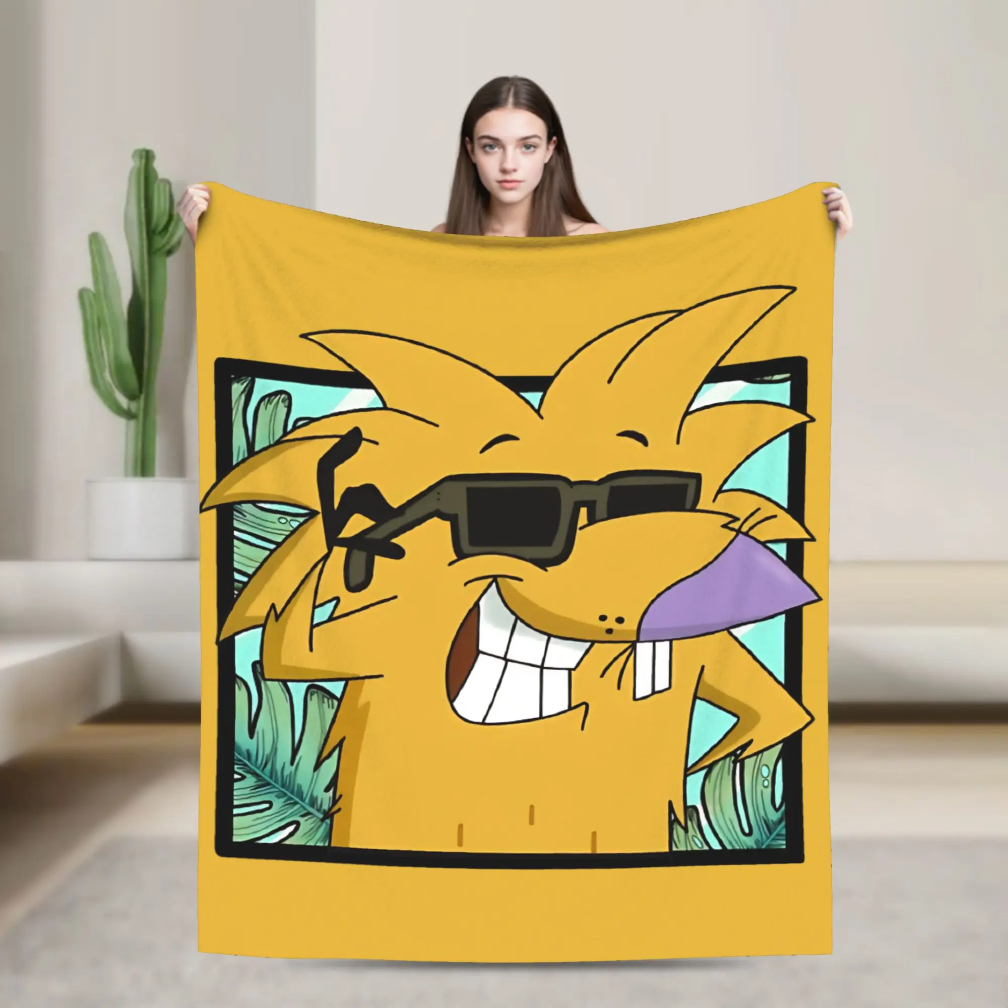 Angry Beavers Daggett & Norbert Feverish  Blankets Soft Flannel Cute Gift  Throw Blanket Bedspread