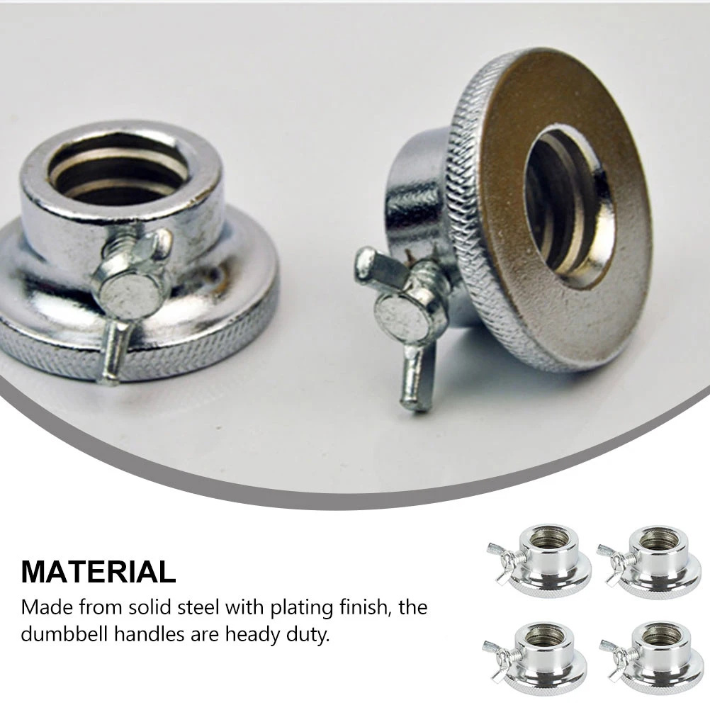 

4 pcs Iron Barbell Lock Collar Double Security Nut Anti-Slip Screw Cap Weight Plate Clamp For Dumbbell Bar Lifting Gym