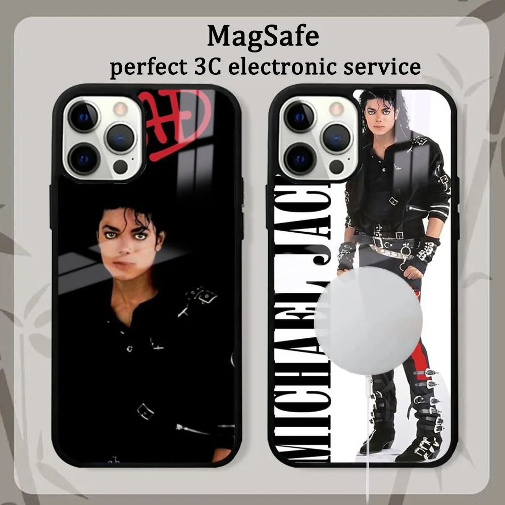 Michael Jackson Legendary Singer Phone Case For iPhone 15 14 13 12 11 Pro Max Plus Mini Mirror Magnetic Cover