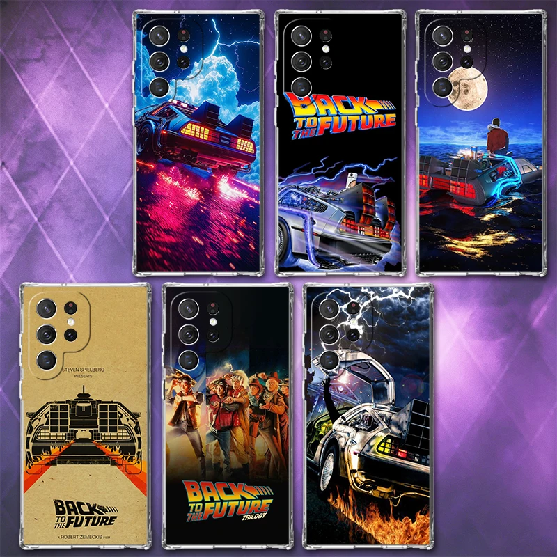 Back To The Future Soft Phone Case For Samsung Galaxy S26 S25 Edge S24 S23 Ultra S21 S20 FE S22 Plus + Pattern Back Cover