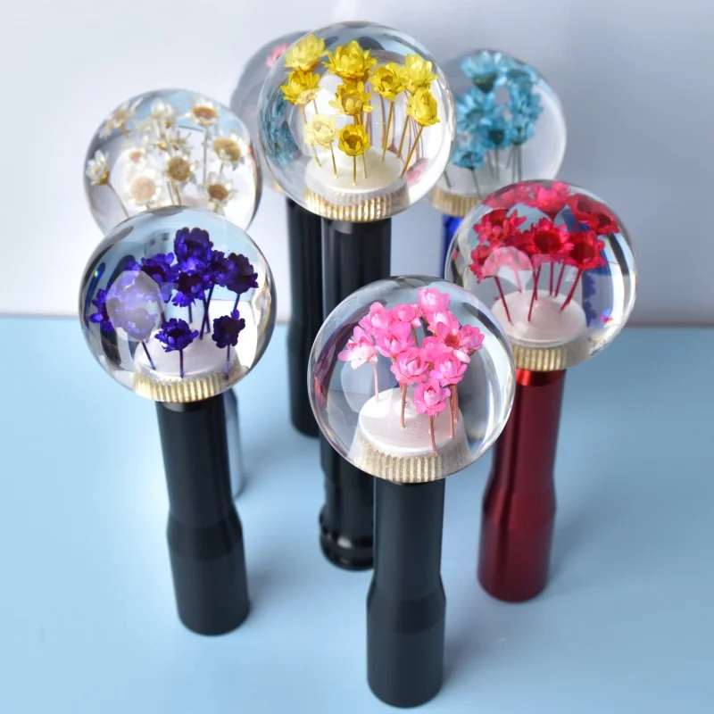 

Universal Resin Daisy Shift Knob + Aluminum Alloy Extension Rod for Manual Car Mod, Multi-Color Optional Shifting Accessory