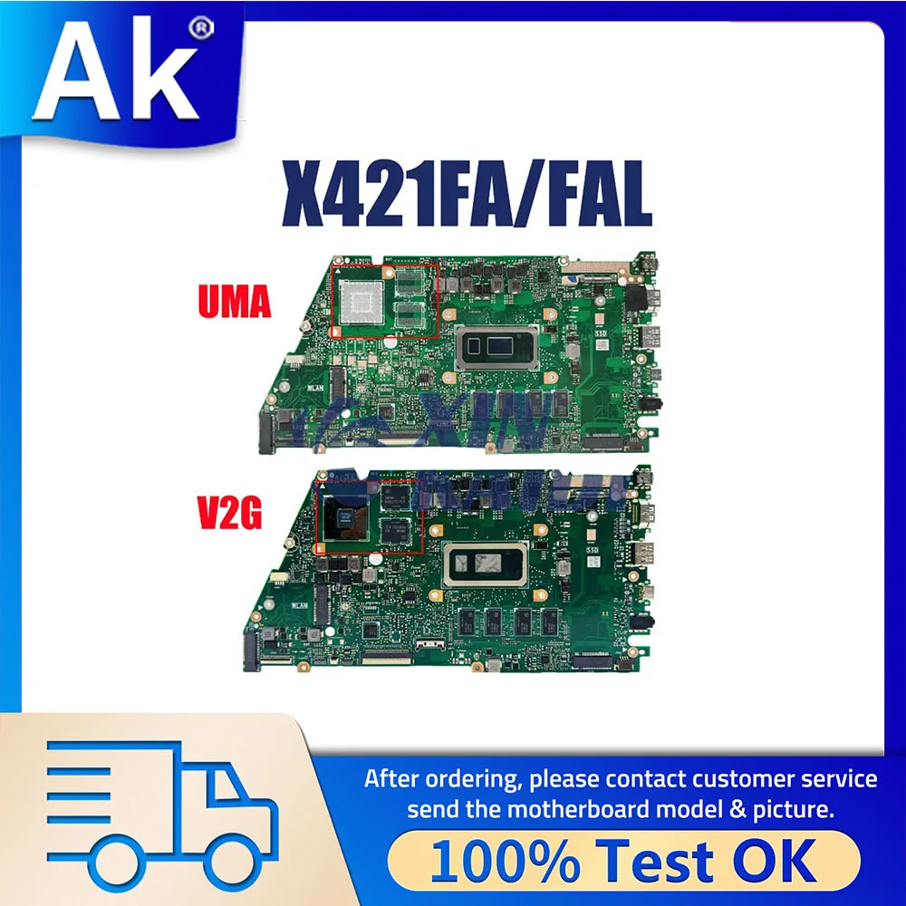 

Notebook Mainboard For Asus VivoBook X421FA X421FL X421FAY Laptop Mother board I3 I5 I7 CPU 10th 4GB 8GB 16GB RAM Systemboard