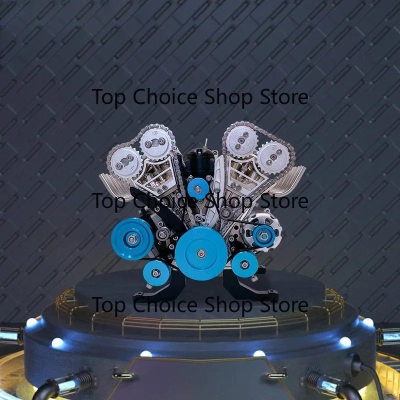 Mini Eight‑cylinder Power Assembly Model Ornament Craft Decoration Display Piece