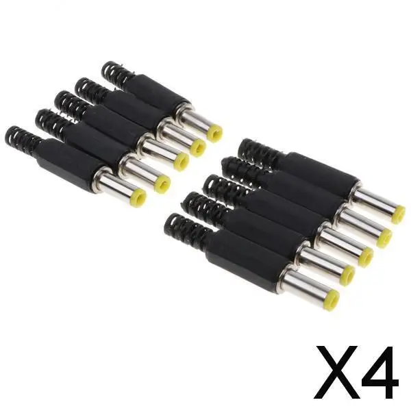 2-4pack 10Piece DC Power Male Plug Welding Adapter Connector 5.5x2.1mm