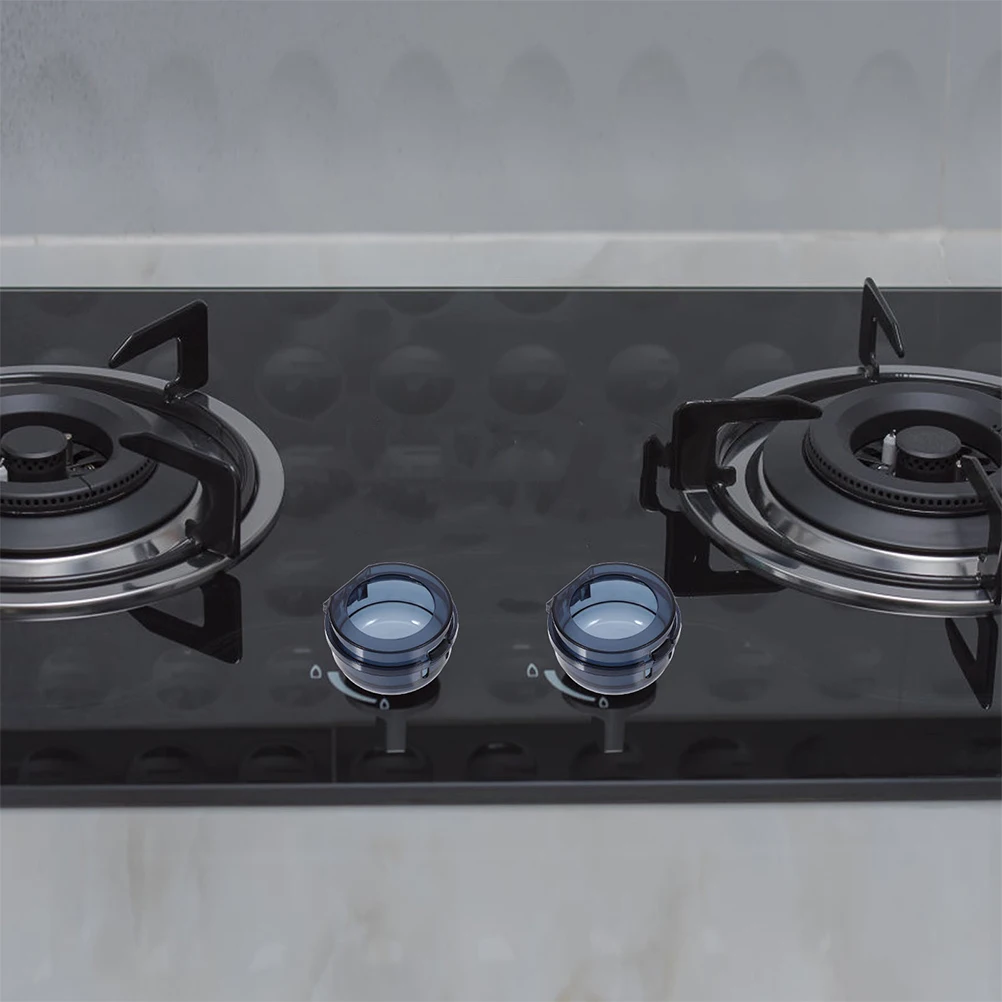 8 pçs gás casa botão de segurança guardas interruptor protetor cobre durável oilproof botão protetores segurança resistente plástico cobre