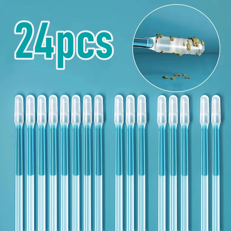 24pcs Stickable Sticky Ear Stick Ear Cleanser Soft Silicone Removal Tool for Men, Women and Children