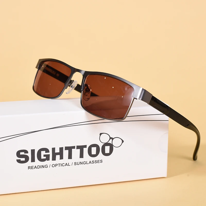 Metal Reading Glasses For Men Brown Lenses Sun Reading Glasses Women Outside Eeyewear With Power+100+200+300