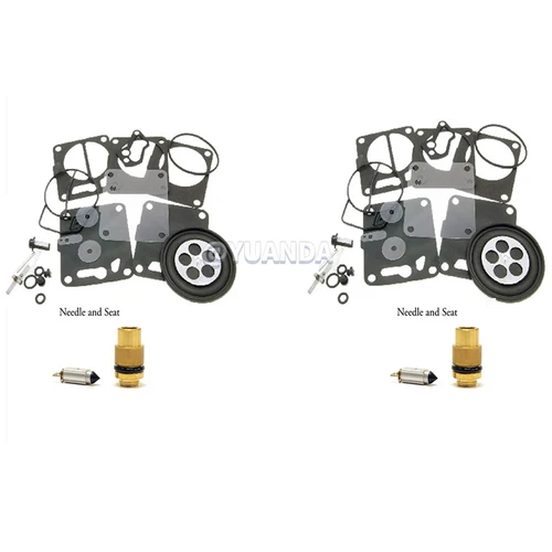 Imagen 2 del producto Juego de 2 kits de reconstrucción de carburador para Mikuni Sea Doo 650 717 720 787 800 SP GS GTX HX SP SPI SPX XP XP800 con asiento de aguja