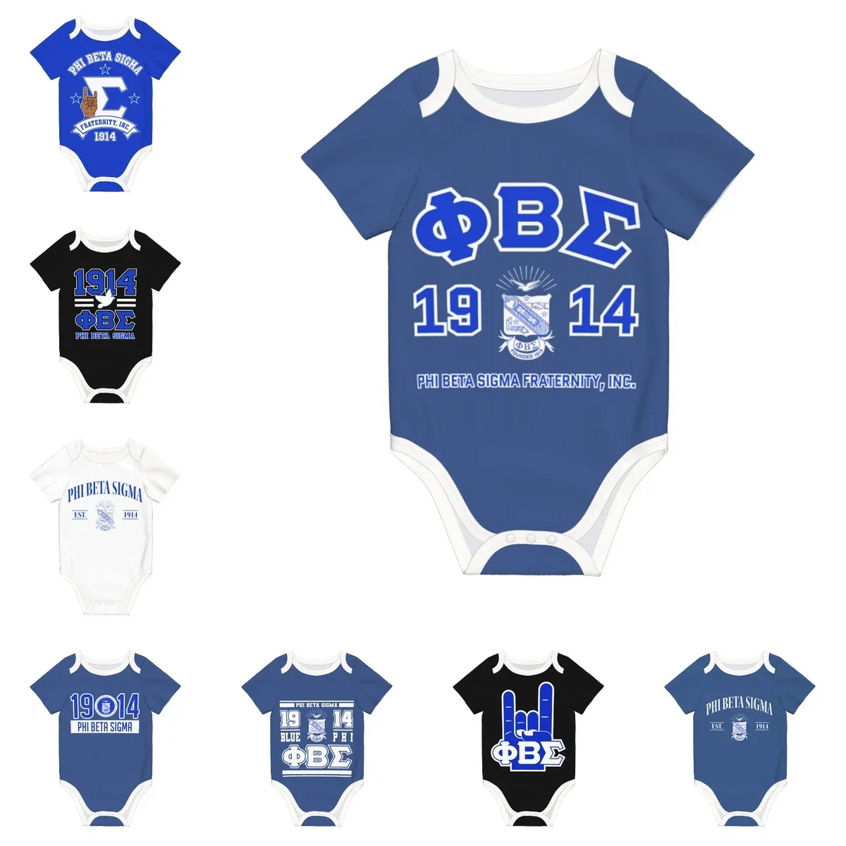 

Phi Beta Sigma PBS Fraternity Baby Bodysuit Unisex Shirt Newborn Onesie Boy Girl Undershirt Outfit Baby Romper