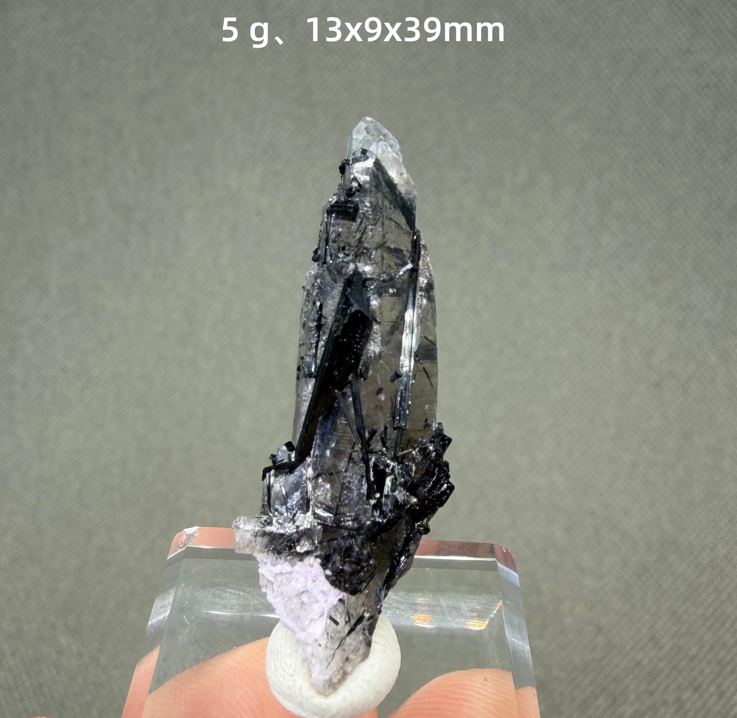 Natural Namibia black tourmaline and crystal symbiosis mineral specimens  + healing quartz crystals and stones rock gemstone