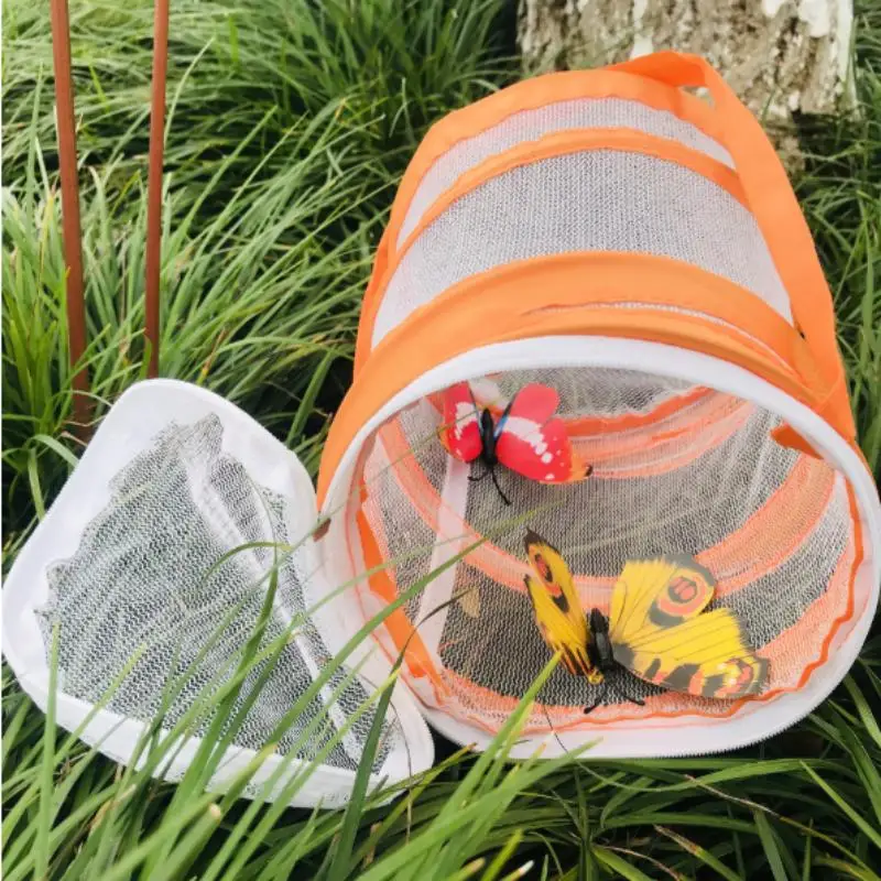 Tragbarer Zusammenklappbarer Schmetterlings-Habitat-Käfig Belüftetes Lehrreiches Insektennetz Atmungsaktives Schmetterlingsnetz für Klassenzimmer – Detail 1