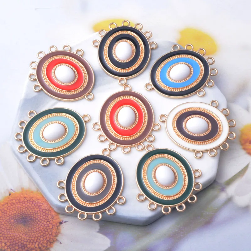 10 шт./лот, этнический сплав, эмаль, 7 отверстий, круглые золотые серьги, разъемы в стиле бохо, кисточка, эффектный пикант, женские серьги «сделай сам», ювелирные изделия 10 шт./лот, этнический сплав, эмаль, 7 отверстий, круглые золотые серьги, разъемы в стиле бохо, кисточка, эффектный пикант, женские серьги «сделай сам», ювелирные изделия