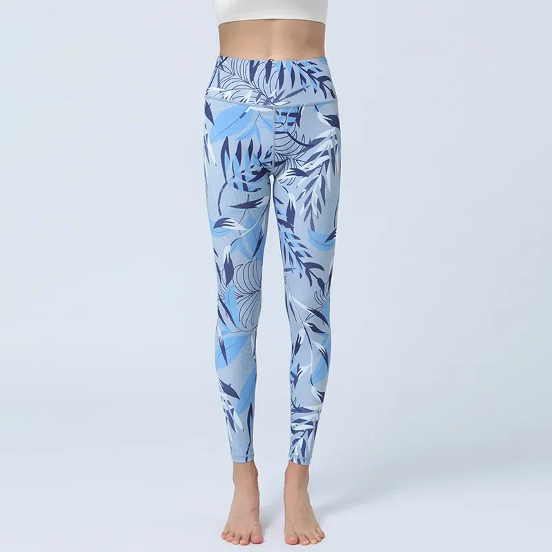 Vrouwen Bloemen Gedrukt Hoge Taille Slim Fit Legging Dames Running Fitness Gym Dansen Butt Lift Broek voor Casual Uitloper 7Z