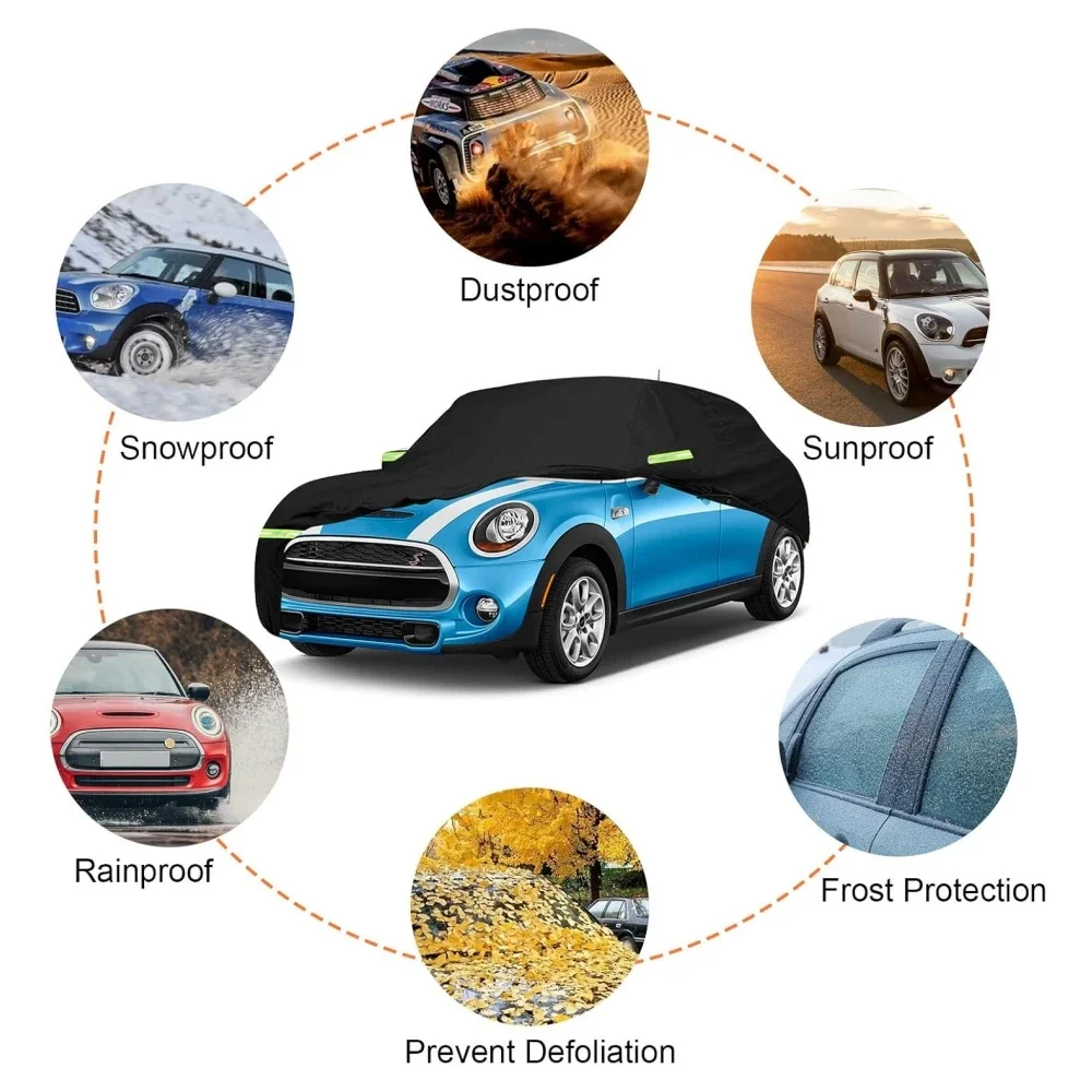 Outdoor Waterproof Car Covers Custom Fit for Mini Cooper/Hardtop/Convertible 2-Door 2002-2024 Windproof Cover