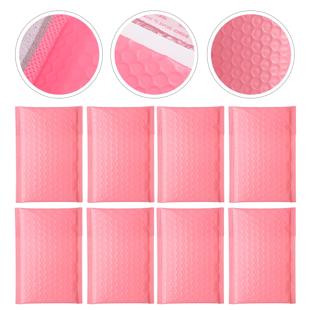 100 قطعة أكياس تغليف الهدايا فقاعة البريدية للشركات الصغيرة المغلفات المبطنة لوازم الشحن الذاتي ختم الوردي البريدية ل #1