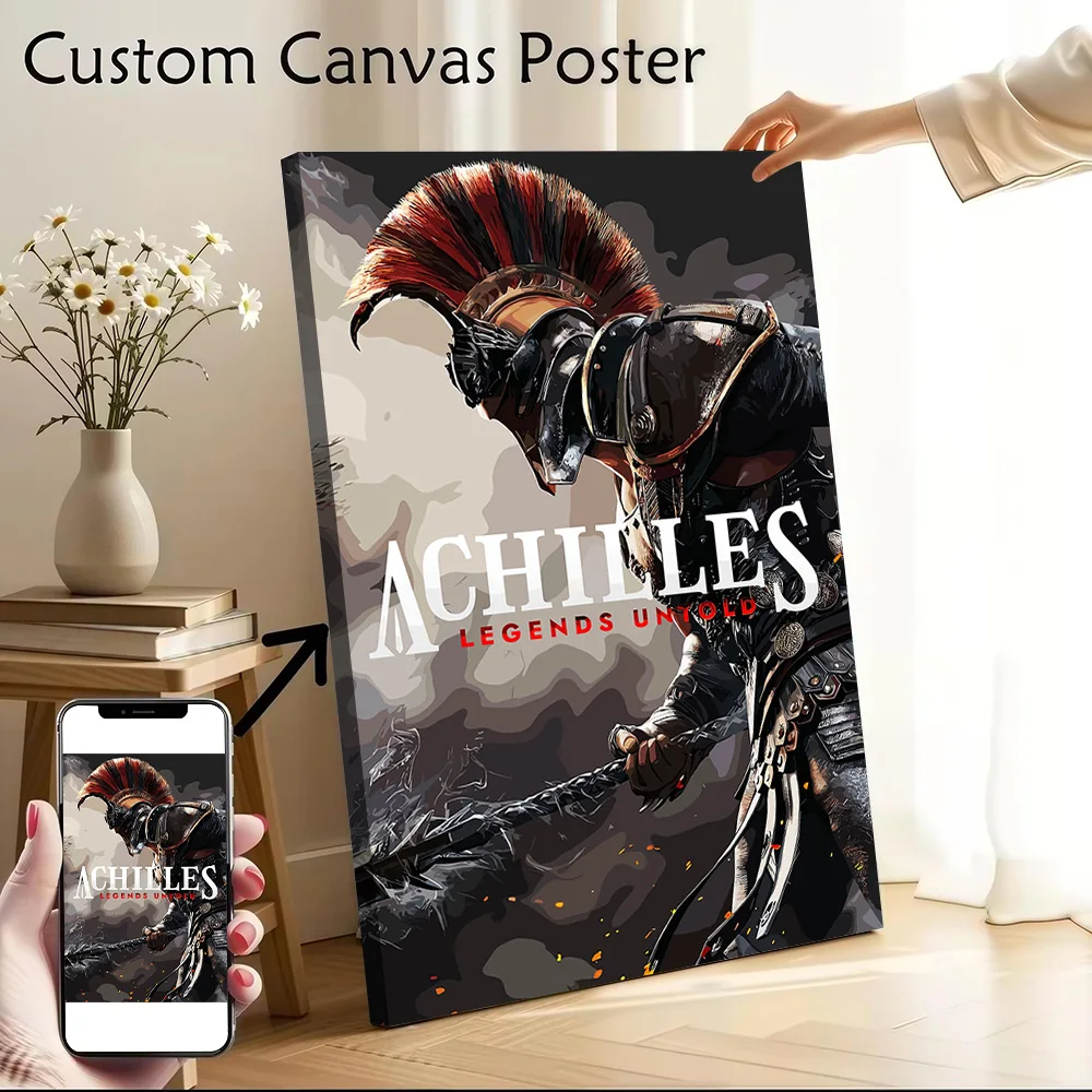 Achilles Legends Untold Game Art Printed Canvas Poster Personalized High Quality Wall Art Paintings for Gamer Decoration Bedroom