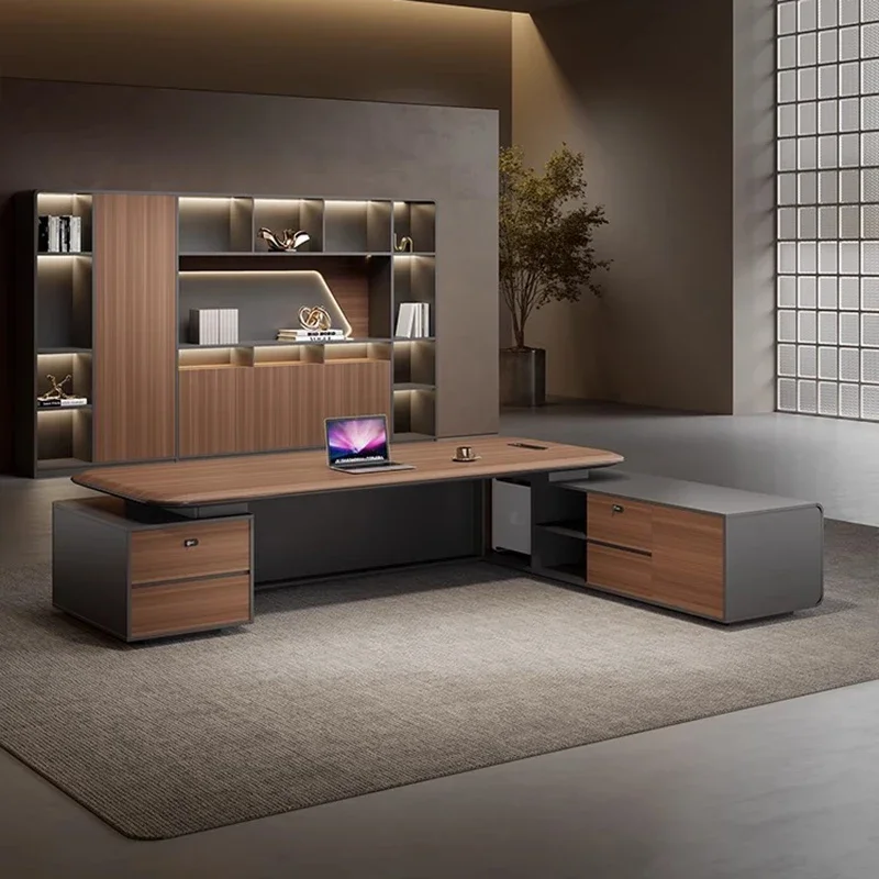 fe-European Display Office Desk Multifunctional Organizers Reception Luxury Long Office Desk Drawer Ufficio Commercial Furniture