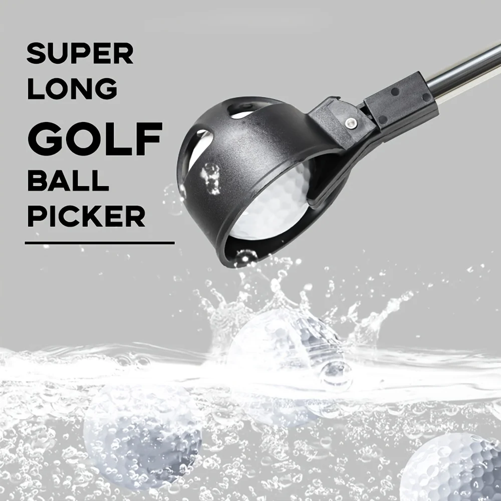 Retractable Golf Ball Picker Stainless Steel High Quality Portable Tools Telescopic Automatic Locking Picker Golf Ball Tools New