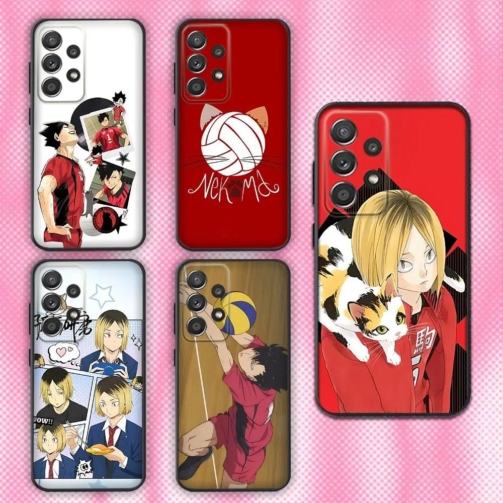

Haikyuu Nekoma Kuroo Kenma Phone Case For Samsung Galaxy A13,A21s,A22,A31,A32,A52,A53,A71,A80,Soft Black Shell