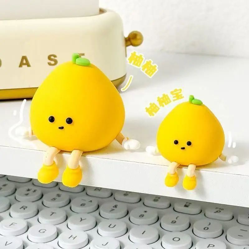 

2025 New Funny Pomelo Car Decor Cute Dashboard Ornament for Women Stress Relief