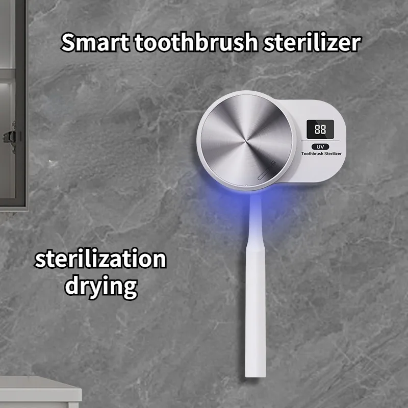 

UV Toothbrush Holder Sanitizer Tooth Brush Head Disinfection Box Intelligent Induction Germicidal Storage Stand Single Portable