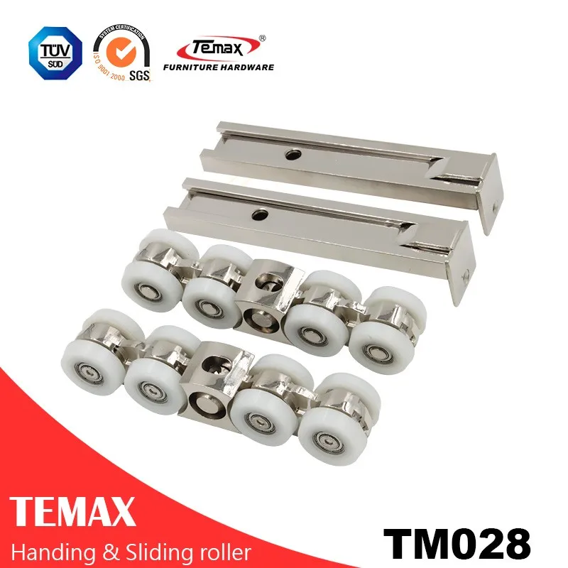 

STLF TM028 2025 New 8-wheels Universal Folding Hanging Sliding Door Roller Series for Sliding Wooden Doors