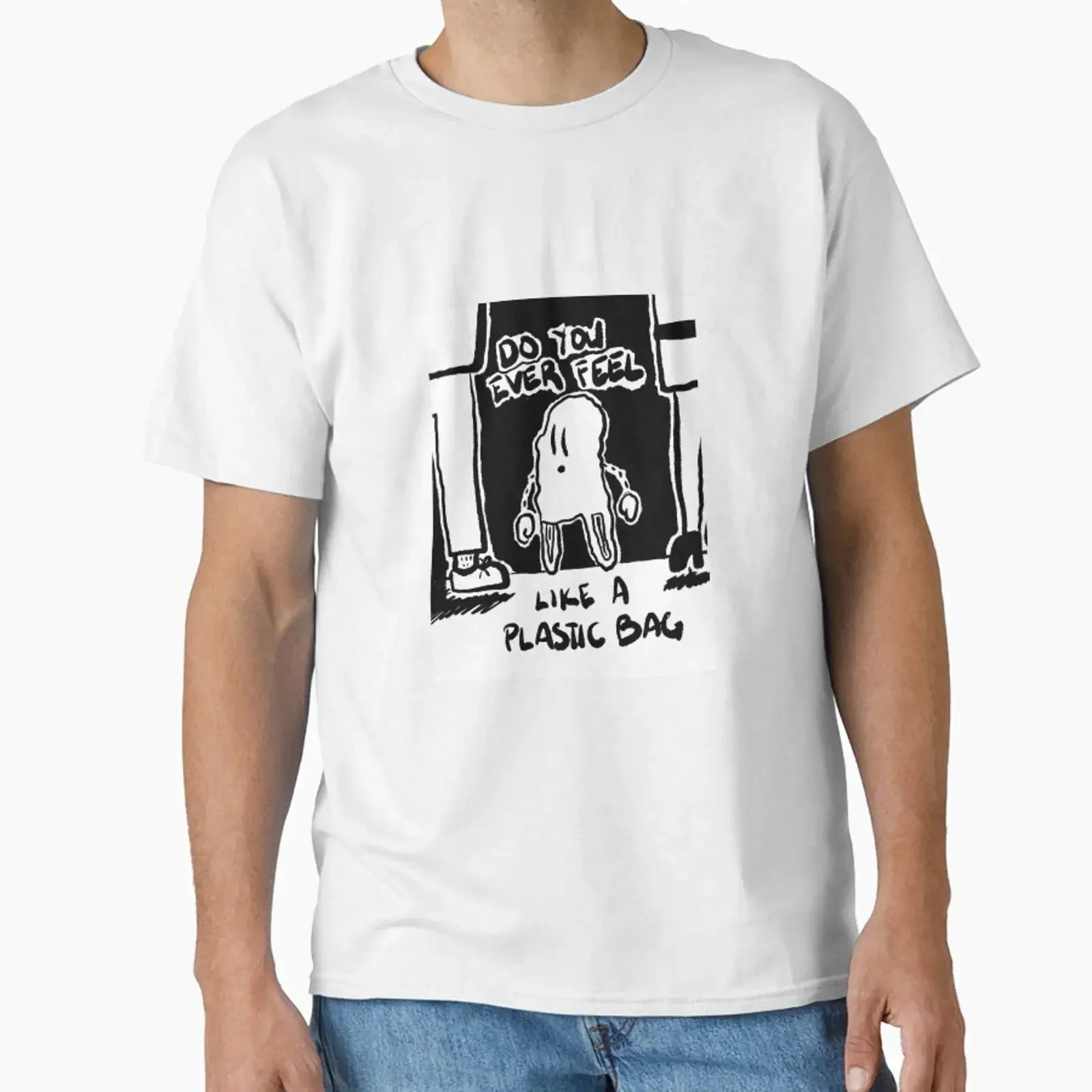 Do you ever feel like a plastic bag designed and sold by mikhailhanafi vintage Washed Slightly Unisex designer clothes graphic
