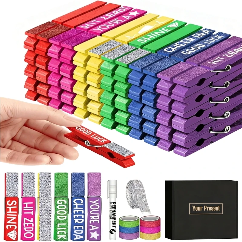 hx6a-60pcs-colorful-wooden-clips-with-glittering-tapes-for-backpack-charm-and-volleyball-team-cheerleading-gift-exchanges