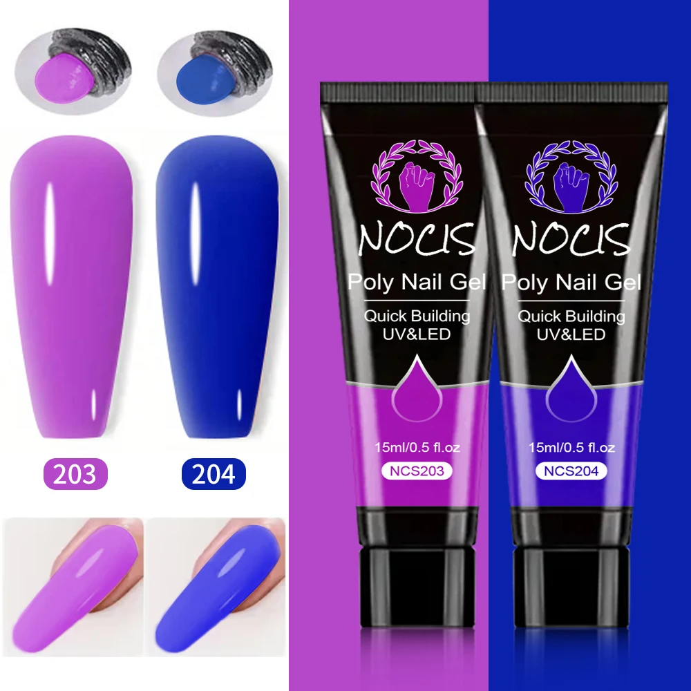 NOCIS Poly Gel Nail Extension Kit, DIY Manicure Set for Home, Quick Dry Nourish Nails 28 Days, DIY Manicure Set for Home