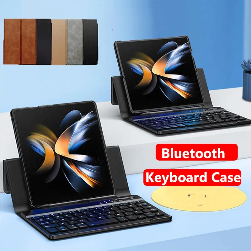 

Bluetooth Keyboard Cover for Samsung Galaxy Z Fold 6 5 5 G Z Fold 2 3 4 1 Case with Screen Protector Folding Kickstand Case Pen