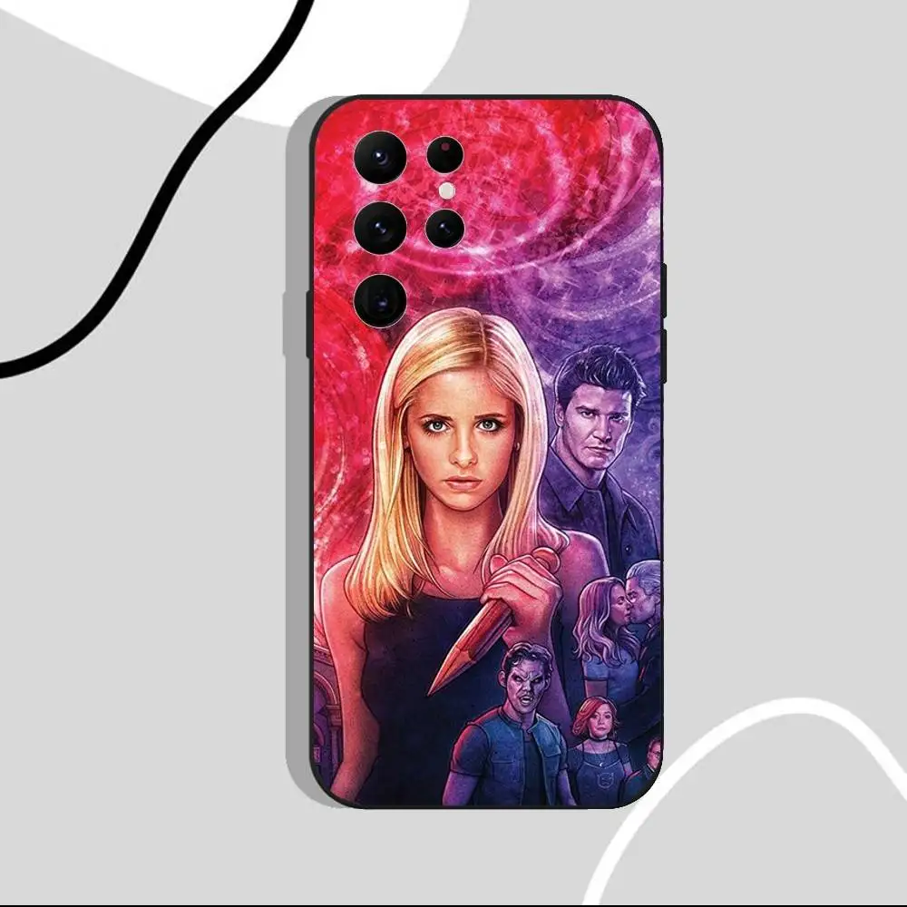 Buffy the Vampire Slayer Handyhülle für Samsung S25, S24 Ultra, S20, S30 Plus, S22 Plus, S23, Ultra 5G Silikon Schwarz Shell