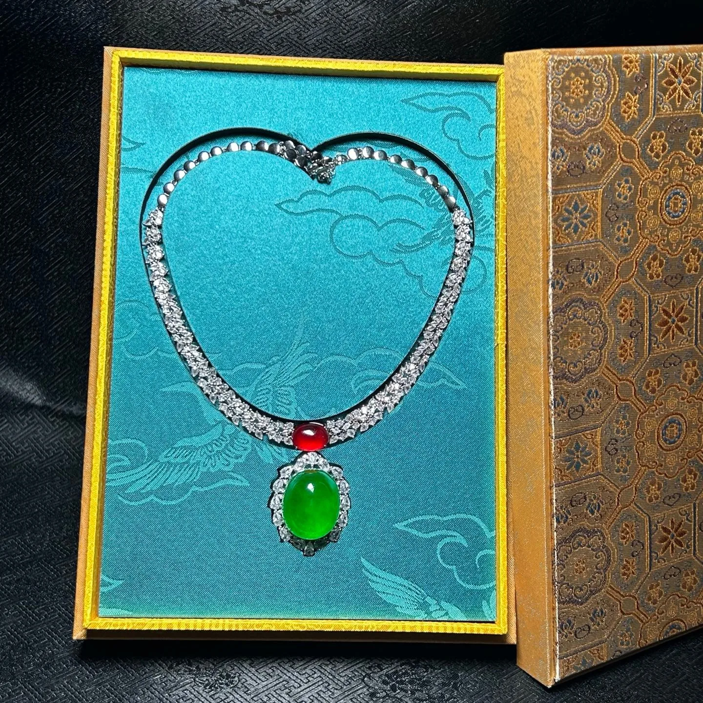 Real Natural Perfect High Ice Green Myanmar Jade Jadeite Pendant&Necklaces