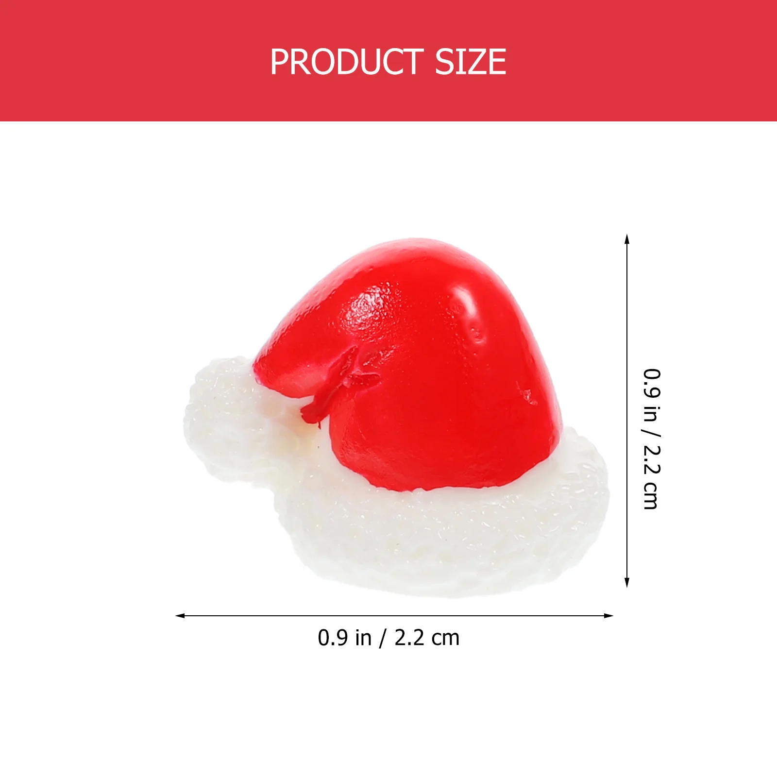 Micro Landscape Red Christmas Hat DIY Decoration Accessories Small Ornaments 12pcs (large Size) Decorations Miniature