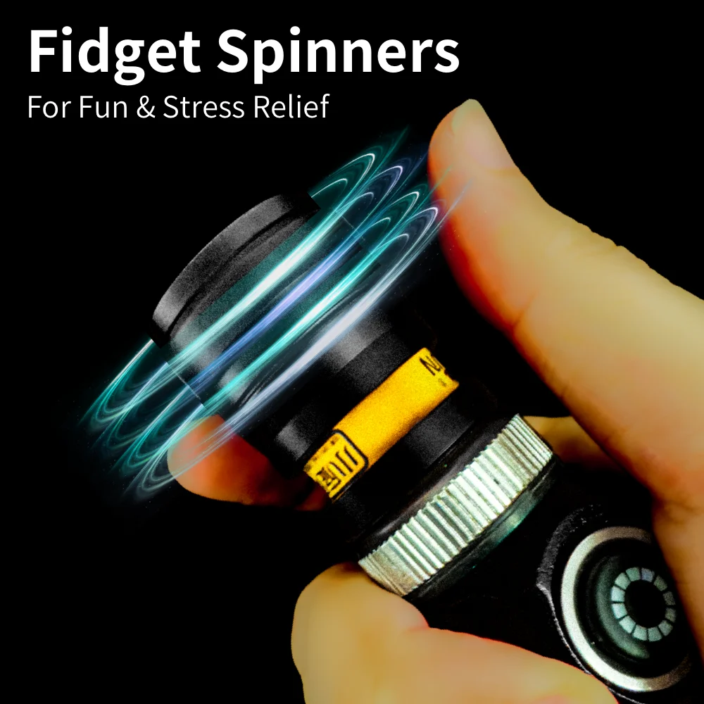 WARSUN FXXF LED Mini TORCH Fidget Spinner Pocket Flashlight 900MHA Rechargable Battery Magnetic for Hiking Camping EDC