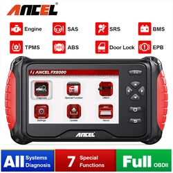 ANCEL FX8000 OBD2 Automotive Scanner All System Code Reader Car Diagnostic Tool EPB 7+ Reset Car Diagnostic Tool OBD 2 Scanner