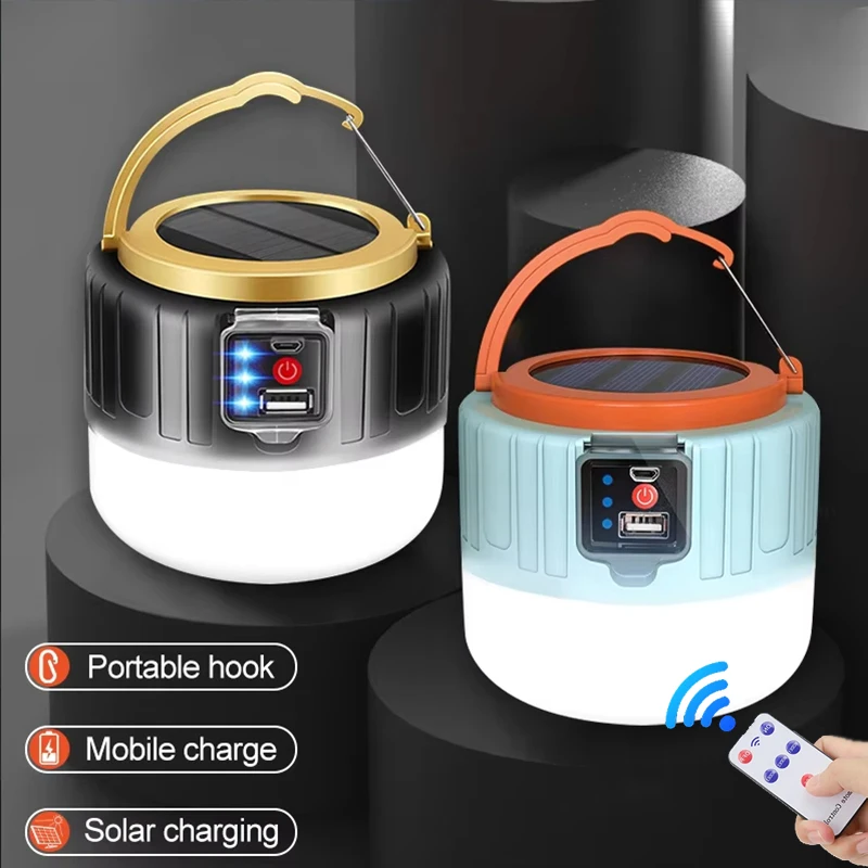 

Уличные солнечные светодиодные фонари для кемпинга, USB перезаряжаемые палатки, портативные фонари, аварийное освещение для рыбалки, барбекю, кемпинга, освещение