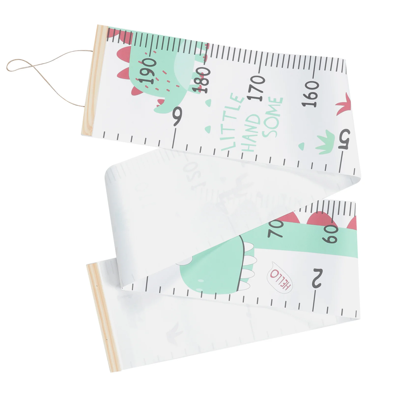 

Kids Height Chart Wall Hanging Growth Tracker with Bright Creative Patterns - Wooden Canvas Measuring Chart for Indoor Room