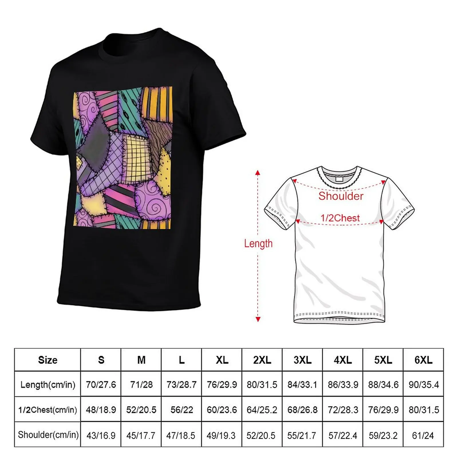 Patchwork Ragdoll T-Shirt Water Resistant Casual T-Shirt