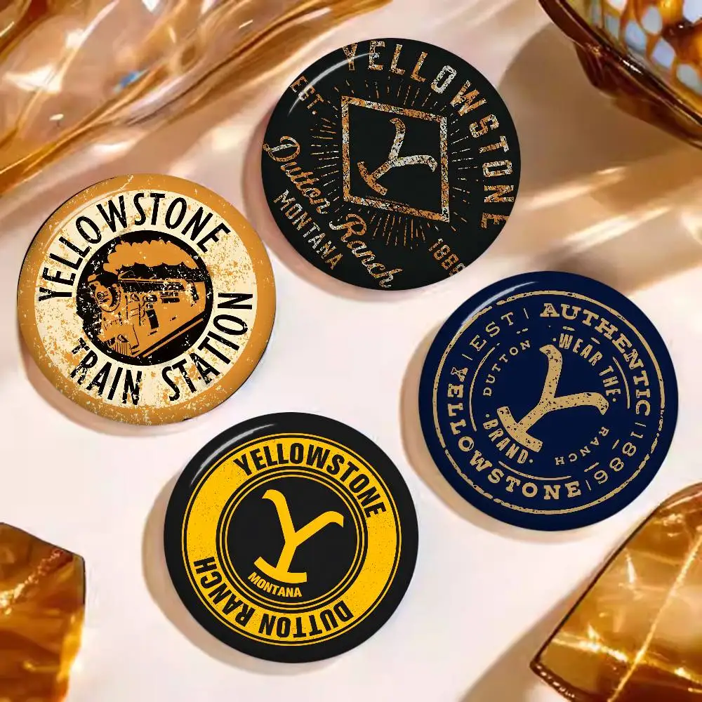 Popular Y-Yellowstone D-Dutton R-Ranch Anime Button Pin Handmade Brooch for Clothes Cartoon Badge Backpack Decoration Jewelry