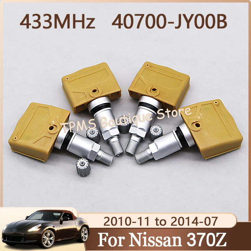 

4pcs 433MHz 40700-JY00B 40700-JY00A TPMS Tyre Pressure Sensor Car Accessories For Nissan 370Z Armada Cube Frontier GT-R Murano